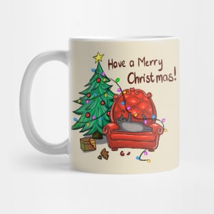 Have a Merry Christmas - Funny Christmas Cat Mug